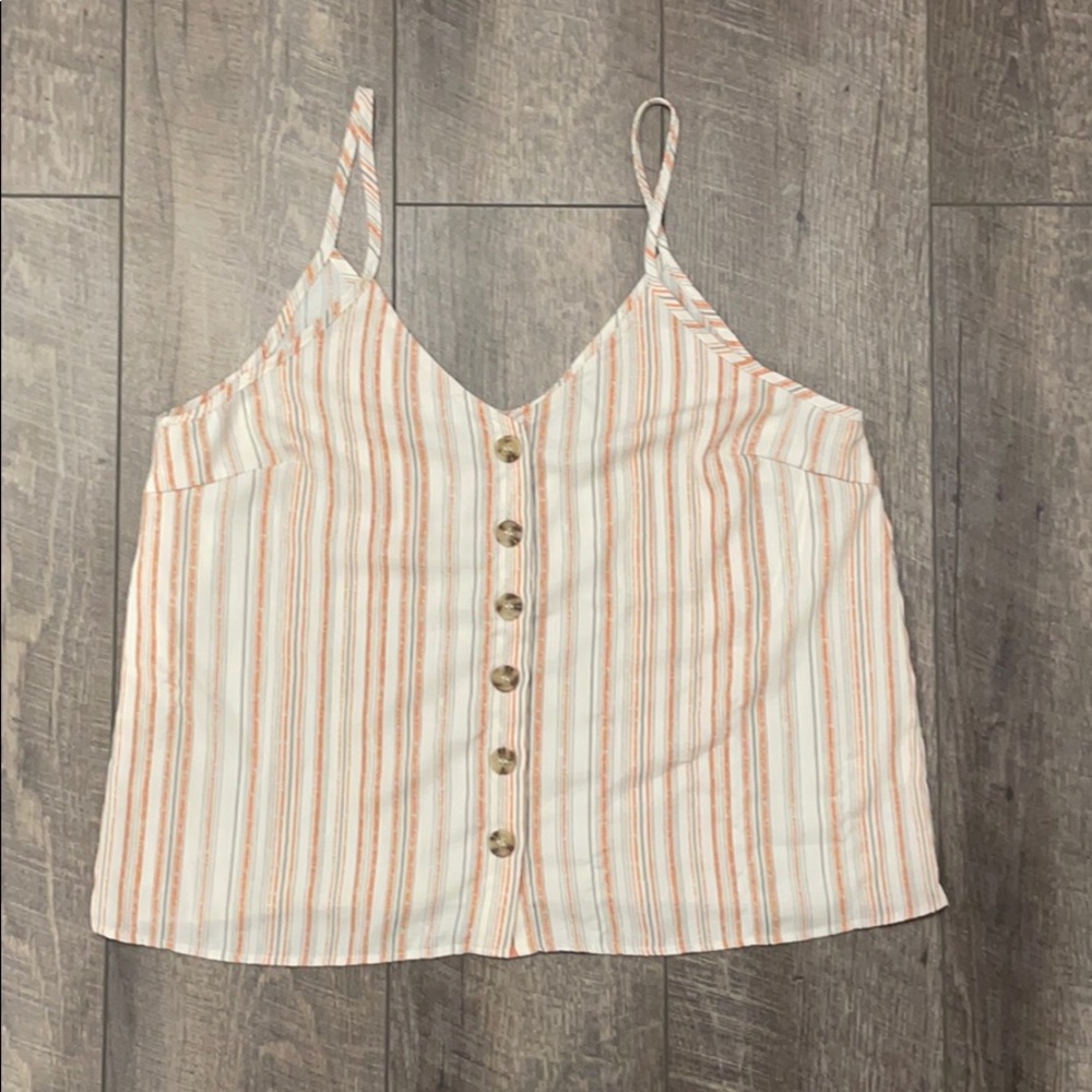 Striped flowy tank top